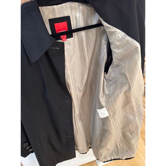 Vintage Black '90's Esprit Mac Trench Jacket Size L - Picture 6 of 7